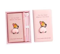 Angoily Set Carnet de Notes Corgi Mignon avec Stylo Carnet Décoratif pour pour Élèves et Étudiants Organiseur Créatif