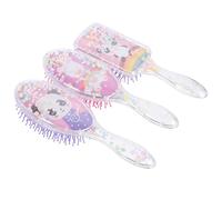 Angoily Set de 3 Peignes à Cheveux Panda Dessin Animé Coussin D'airbag, Léger et Pratique pour Démêlage des Cheveux des Garçon et Filles, Accessoires Coiffure Mignons Couleur Aléatoire