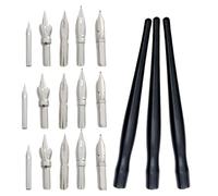 Angoily Set de 3 Stylos Aquarelle avec Embouts en Acier Inoxydable, Prise en Main Confortable pour Créer des Lignes Fines, Outils de Peinture Professionnels pour Dessin Artistique