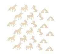 Angoily Set de Découpes Arc Ciel et Licorne pour Bricolage DIY Ornements Naturel pour Activités et Peinture