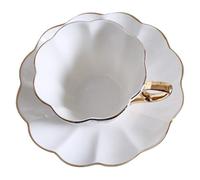 Angoily Set de Tasse à Café et Soucoupe Céramique Élégante Style Européen pour Thé et Café à Domicile Mug Délicat pour Boissons Chaudes et Froides Accessoire de Table pour Pause Thé