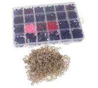 Angoily Set de Yeux et Nez Plastique Colorés pour Peluches Accessoires Durables pour Création de Poupées Amigurumi et Jouets Faits Main avec Rondelles de Sécurité