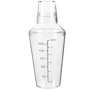 Angoily Shaker à Cocktail Manuel 530 Ml Transparent Graduation Verre à Mélange pour Thé au Lait et Cocktails Outil Polyvalent pour Préparation Précise de Boissons