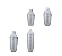 Angoily Shaker à Cocktails en Plastique Transparent Gradué 5 Pièces avec Couvercle Étanche Résistant aux Températures Extrêmes pour Bar Maison et Bubble Tea