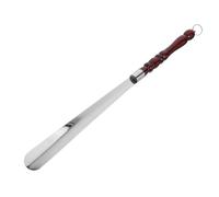 Angoily Shoe Horn Long Manche Acier Inoxydable avec Poignée Bois Naturel Aide pour Chaussures pour Hommes Femmes et Seniors