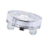 Angoily Socle D'affichage en Cristal LED Rond pour Figurines et Objets Transparents, Mini Taille Légère, Illumine Objets Transparents, pour Décoration Maison et Exposition