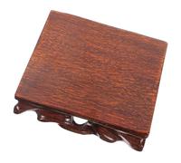 Angoily Socle D'exposition en Bois Massif Carré pour Bureau et Table, Support Unique pour Figurines et Présentoir à Statue Atmosphère Artistique Simple et Généreuse