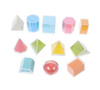 Angoily Solides Géométriques Transparents pour Lapprentissage Classe Modèles Démonstratifs pour Garçon Fille Outil Éducatif Ludique de Mathématiques