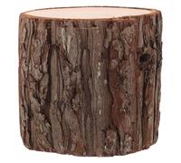 Angoily Souche d'arbre Décorative en Bois Massif 15 Cm X 15 Cm, Tabouret Rond en Écorce d'arbre Réaliste pour Décoration Intérieure, Centre de Table Rustique Mariage et Porte-Bougie