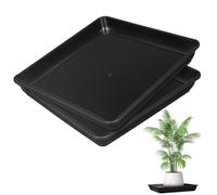 Angoily Soucoupe Pot Fleur, Lot De 2 Soucoupes CarréEs en Plastique pour Plantes IntéRieur Et ExtéRieur 41X41X2.2 Pouces Plateau De JardinièRe RéSistant ÉTanche pour Pots De Fleurs Coupelle Carré