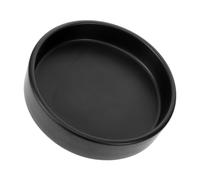 Angoily Soucoupe Pot Plante Céramique Anti-Fuite pour Intérieur Plateau Drainage Rond Noir Mat Petite Support Collecteur Eau et Terre Protège Meubles et Fenêtres