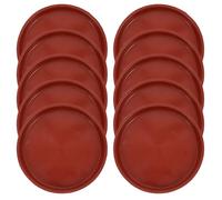 Angoily Soucoupe Rouge 20 Pièces pour Pot de Fleurs en Plastique 200 Mm | Plateau de Récupération Texturé, pour Balcon et Jardin, Aide à Préserver L’humidité du Substrat