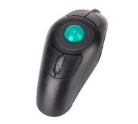 Angoily Souris sans Fil à Boule de Commande Ergonomique en Plastique Noir pour Ordinateur Portable, Design Dauphin Confortable, 5 Touches, 1000dpi, Port USB 2.4ghz