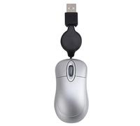 Angoily Souris USB Filaire Compacte Argentée Mini et Portable Optique Dpi Ergonomique pour Ordinateur de Bureau et Portable