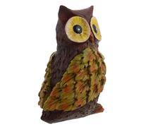 Angoily Statue Chouette Résine Décorative Figurine Hibou Sculptée Main Ornement pour Bureau Jardin et Intérieur Décoration Maison Originale