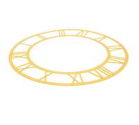 Angoily Sticker Mural Miroir Rond en Acrylique Chiffres Romains 25 Cm, D'horloge à Quartz, Autocollant Décoratif Facile à Installer pour Salon Et Entrée