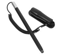 Angoily Stylet Rétractable pour Écran Tactile avec Porte-Stylo, pour Tablette Et Smartphone, Pointe Souple, Ressort Intégré, Taille Compacte, Couleur Noire, Usage Voiture Et Bureau