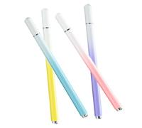 Angoily Stylets Capacitifs Dégradés 4 Pièces pour Tablette et Smartphone, Haute Sensibilité, Stylet Tactile, Stylo Portable Blanc Dégradé Bleu Violet Jaune Rose