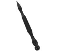 Angoily Stylo de Massage D'acupuncture en Corne de Buffle Naturel Noir Design Ergonomique Double Tête pour Relaxation et Bien-être la Maison Voyage