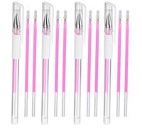 Angoily Stylo de Positionnement des Sourcils 4 Pièces 8 Recharges, Stylo de Cartographie pour Tatouage des Sourcils, Couleur Rose, Outil de Précision pour Professionnels du Maquillage Permanent