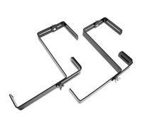 Angoily Support à Fleurs Suspendu en Fer Noir, Réglable pour Balcons | Étagère pour Pots de Fleurs, Fixation Murale avec 2 Ancrages, pour Jardinières et Rebords 5-10,5cm