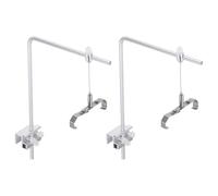 Angoily Support D’éclairage pour Aquarium en Alliage D’Aluminium, Réglable en Hauteur, Kit Complet Bras et Supports 20x30 Cm, Compatible Eau Douce et Eau Salée, Système de Montage