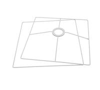 Angoily Support D'abat-jour Carré Pour Lustre Cadre D'abat-jour Pour Suspension Douille E27 Grille De Carrée En Fer De 30 Cm