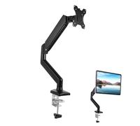 Angoily Support De Bureau pour Moniteur Bras Articulé Réglable avec Ressort à Compatible avec Écrans Gain De Place Et Installation Facile