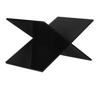 Angoily Support de Livre Lecture en Acrylique Noir, Forme X Créative, Résistant la Déformation, pour Livres Cuisine ou Bible sur Table Genoux