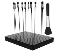 Angoily Support de Peinture pour Maquettes avec Pinces Crocodile Flexibles et Base Stable Kit Modélisme avec Brosse de Nettoyage Porte-Miniature Ajustable pour Modélisme et Aérographe