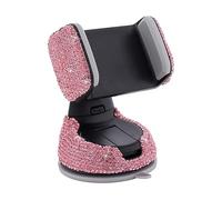 Angoily Support de Téléphone Maintien Puissant Bling-Bling pour Voiture en ABS Strass Évite la Distraction Volant, Compatible Ventilation et Tableau de Bord