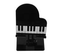 Angoily Support de Téléphone Pliable Noir Hauteur Réglable, Support de Téléphone Portable de Bureau Stable de Piano Triangulaire, pour Voyages et Utilisation Quotidienne