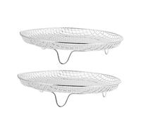 Angoily Support Double Couche pour Friteuse à Air Inoxydable Accessoire Durable de Déshydratation pour Fruits et Viandes Compatible Ninja Instant Air Fryer