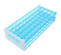 Angoily Support en Ps pour Tubes à Essai Diamètre 16mm 50 Trous Rack Polyvalent et Facile D'utilisation pour Expériences Scientifiques en Laboratoire