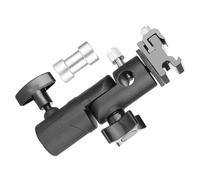 Angoily Support Flash Réglable 1/4 et 3/8 pour Éclairage Photo, Adaptateur de Pied Noir Compatible Trépied, Pince Parapluie Polyvalente pour Studio et Photo en Intérieur