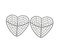 Angoily Support pour Couronnes en Forme de Cœur 2 Pcs Base en Grille Plastique Plate pour Compositions de Fleurs Artificielles Décoration Murale et Porte Saint-Valentin Cadre Léger et
