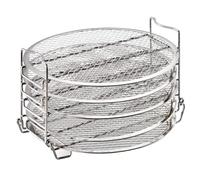 Angoily Support pour Déshydratation 5 Niveaux en Acier Inoxydable, Compatible Friteuse à Air Modèle Populaire 6,5 et 8 Pintes, Accessoire Multifonction pour Déshydrateur Couleur Aléatoire