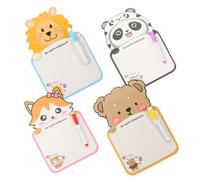 Angoily Tableau Double-face Effaçable pour Garçon Fille Planche à Dessin Blanche Portable avec Stylos Colorés Jeu de Motif Animaux pour Maison et Bureau Couleur Couleur Aléatoire