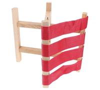 Angoily Tabouret Pliant en Bois Massif 28 Cm Hauteur, Compact et Léger, Tabouret Pliable Multi-Usage pour Pêche et Camping, Banc Portable de Plein Air, Couleur Martini Rouge,