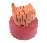 Angoily Taille-Crayon en Bois de Chat Orange Taille-Crayon Manuel Seul Trou Papeterie Mignonne et Portable pour Fournitures Scolaires Aiguiseur Compact Classe Voyages