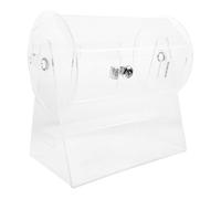 Angoily Tambour de Tombola Transparent en Acrylique Grand Format Tambour Rotatif pour Billets de Tombola Grosse Capacité Roue de Tirage pour Événements Jeux de Bingo et Loterie