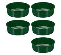 Angoily Tamis de Jardin en Plastique Vert 5 Pièces pour Tamiser Le Sol Sable, Outil Léger Facile à Ranger pour Plantation en Jardin Plusieurs Styles