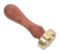 Angoily Tampon à Glace Forme Cœur en Laiton Manche en Bois Ergonomique Réutilisable pour Glaçons, Décoration Élégante pour Bar à Domicile et Fêtes