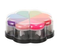 Angoily Tampon Encreur Silicone Couleurs Détachables Forme Pétale Encre Lavable pour DIY Scrapbooking Peinture Journaux et Créatifs