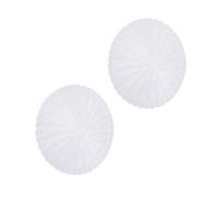 Angoily Tapis de Cuisson Vapeur en Silicone Blanc 2pcs pour Raviolis et Dim Sum, Résistant la Corrosion Pores Uniformes, Accessoire pour Cuiseur Vapeur Rond