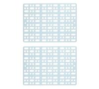Angoily Tapis De Pieds en Plastique pour Cage De Lapin 13.39X9.65 Pouces avec 4 Onglets Fixes Anti-Déplacement Facile À Nettoyer pour Lapins Cochons d'Inde Petit Animal