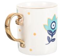 Angoily Tasse à Café en Céramique Turque Soucoupe Design Œil Protecteur Vintage Capacité Standard Maison Café et Pâtisserie Rétro pour Espresso et Thé