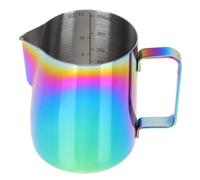 Angoily Tasse à Latte Art 350ml en Acier Inoxydable 304 Graduation, Pichet à Mousser le Lait pour Café Cappuccino, Récipient Multifonction pour Usage Domestique et Barista