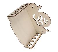 Angoily Temple en Bois Rustique Beige pour Contemplation, Lampe Murale Multifonctionnelle, Adapté pour Autel de Yoga et Livres Dévotionnels