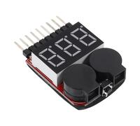 Angoily Testeur de Batterie Lipo Alarme Buzzer et Indicateur LED Moniteur Numérique de Tension et Capacité pour Protection Batterie Lithium